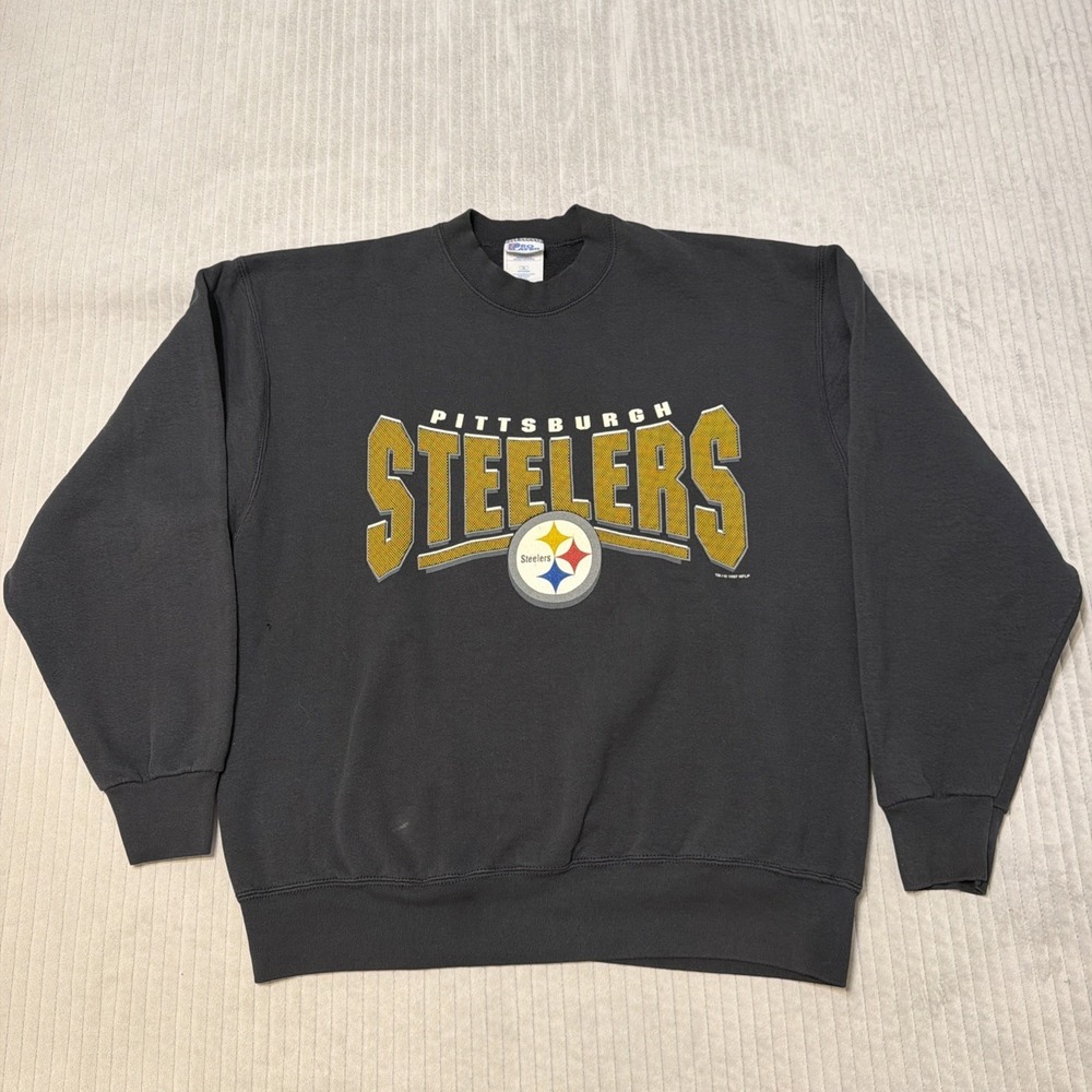 Vtg 1997 Pittsburgh Steelers Sweatshirt Mens XL Pro Player Crewneck NFL USA 90s